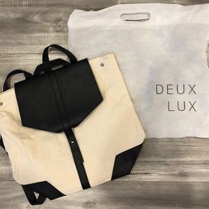 Deuce Lux Demi backpack canvas vegan leather new